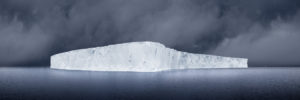 Giant Tabular In Fog, Antarctica