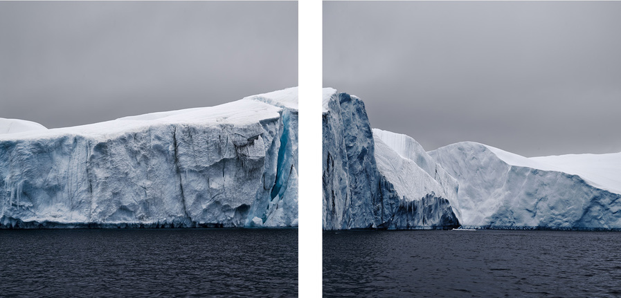 Melting Iceberg, Antarctica (diptych)