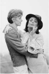 David Bowie with Elizabeth Taylor, view 2