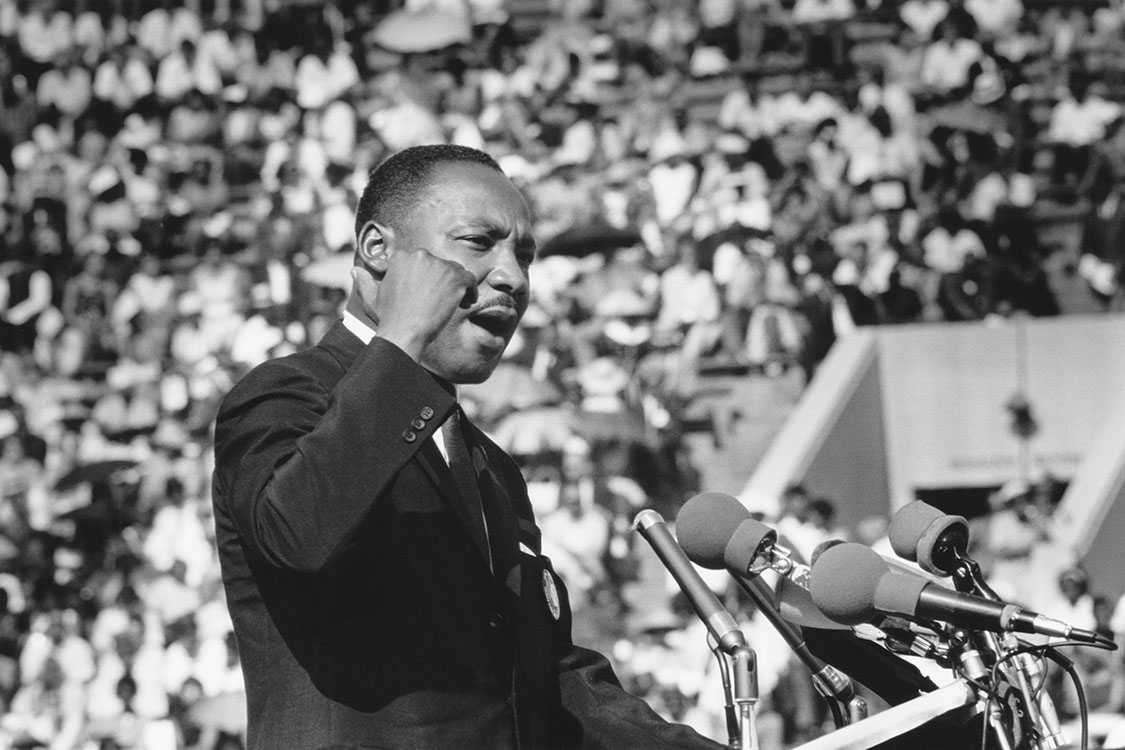 Dr. Martin Luther King at Chicago Rally at Soldier Field