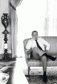 Frank Sinatra Thinking on Couch