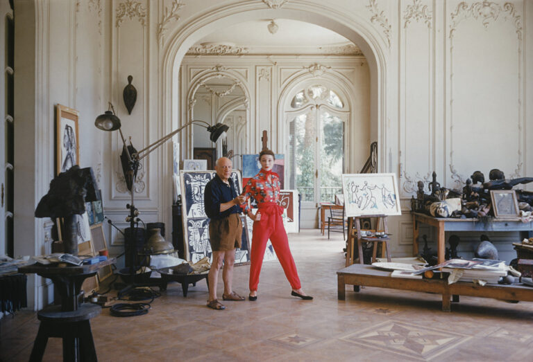 Picasso and Skull with Bettina Wearing McCardell Wide