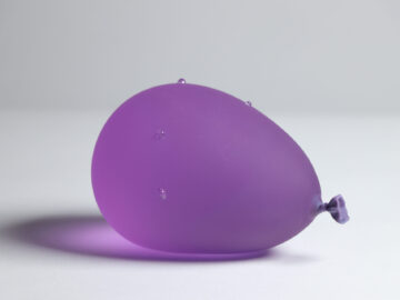 Dark Purple Water Balloon with droplets