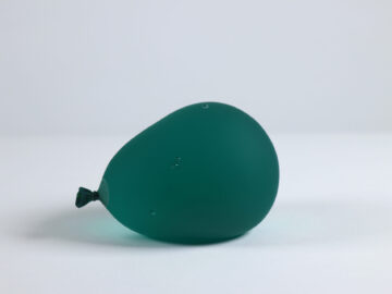 Forest Green Water Balloon with Droplets