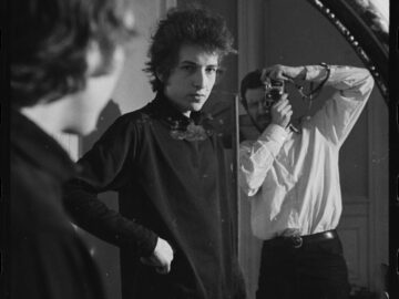 Bob Dylan & Daniel Kramer, at Albert Grossman's Apartment, In Mirror, NYC