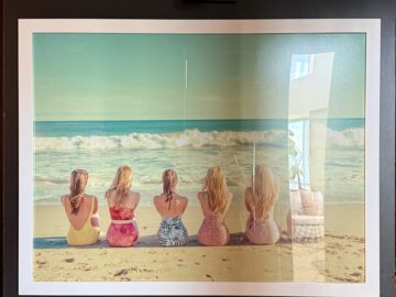 Girls on the Beach (Framed)