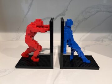 Red and Blue Bookends