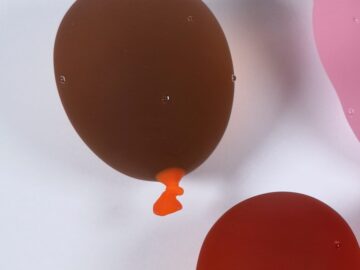 Harvest Orange Water Balloon with Droplets