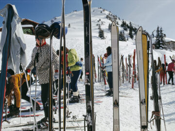 Skiers At Gstaad